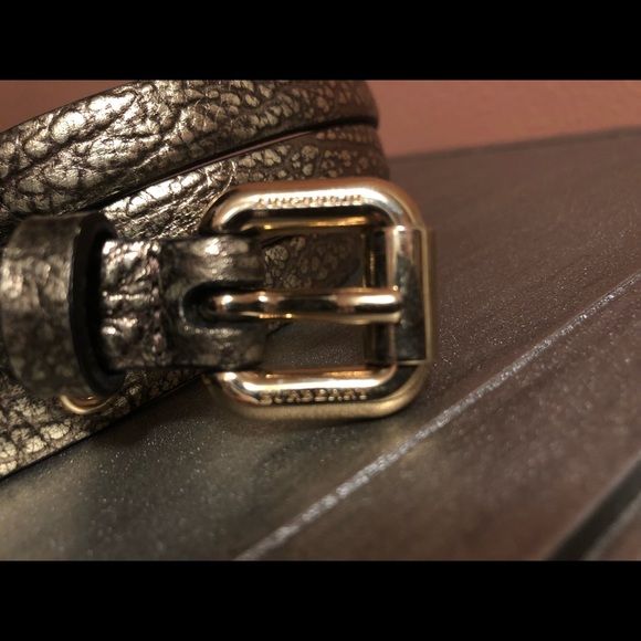 Burberry Accessories - Burberry metallic double wrap waist belt